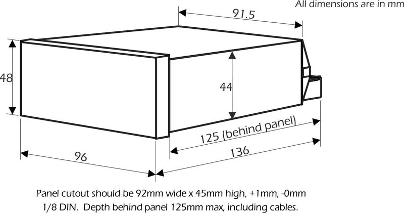 pmd-process voltage and current display dimensions